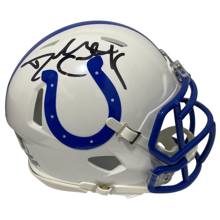 Dallas Clark Signed Indianapolis Colts TB Mini Helmet Beckett Witness BAS COA