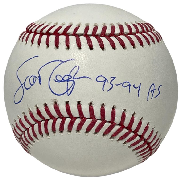 Scott Cooper Signed ROMLB Baseball w/ 93-94 All Star Ins Beckett Witness BAS COA