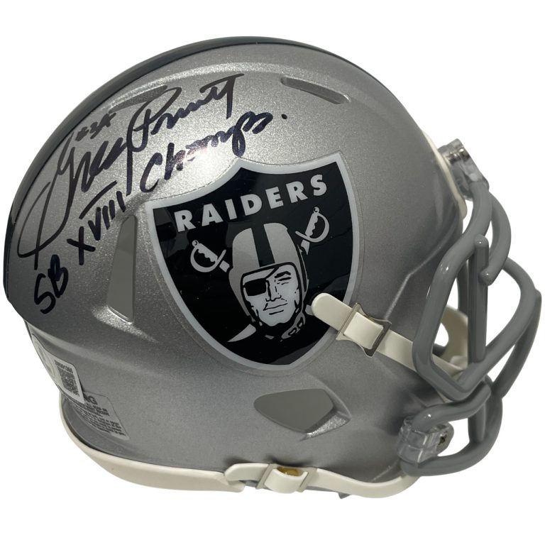 Greg Pruitt Signed Raiders Speed Mini Helmet w/ SB XVIII Champ Beckett W BAS COA