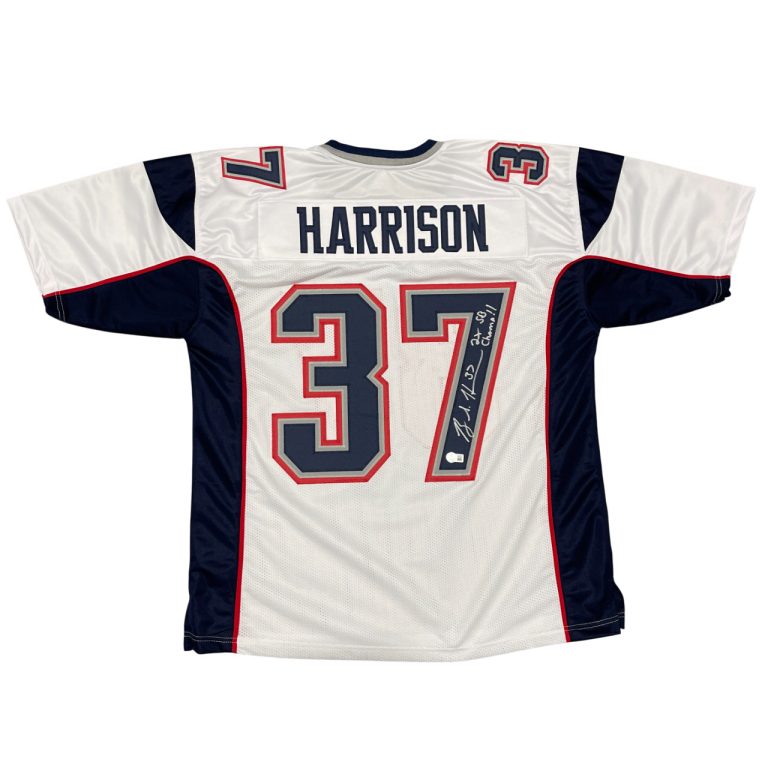 Rodney Harrison Signed Patriots Custom Jersey w/ 2x SB Champ Beckett Wit BAS COA