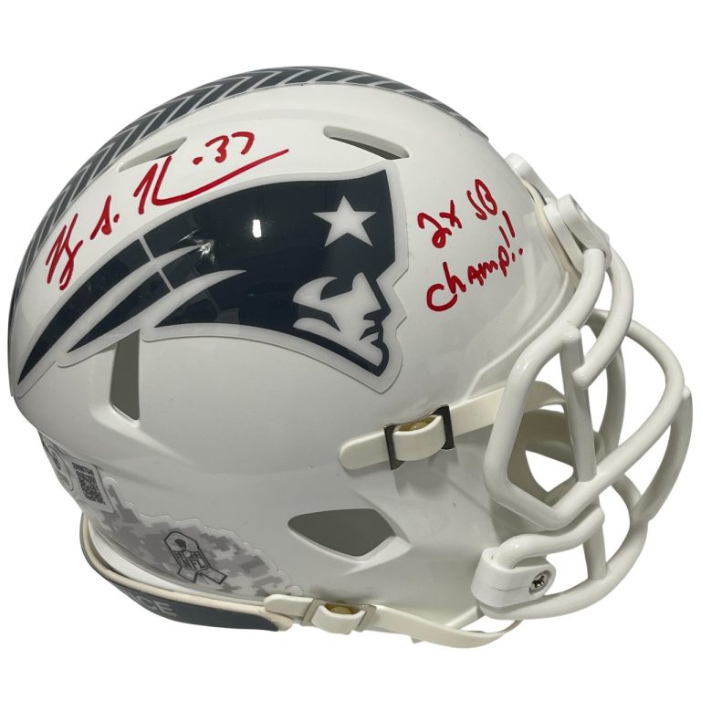 Rodney Harrison Signed NE Patriots Salute Mini Helmet w/ SBC Beckett Wit BAS COA