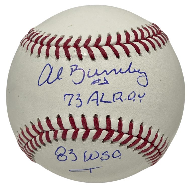 Al Bumbry Signed ROMLB Baseball w/ 73 AL ROY + 83 WSC Beckett Witness BAS COA
