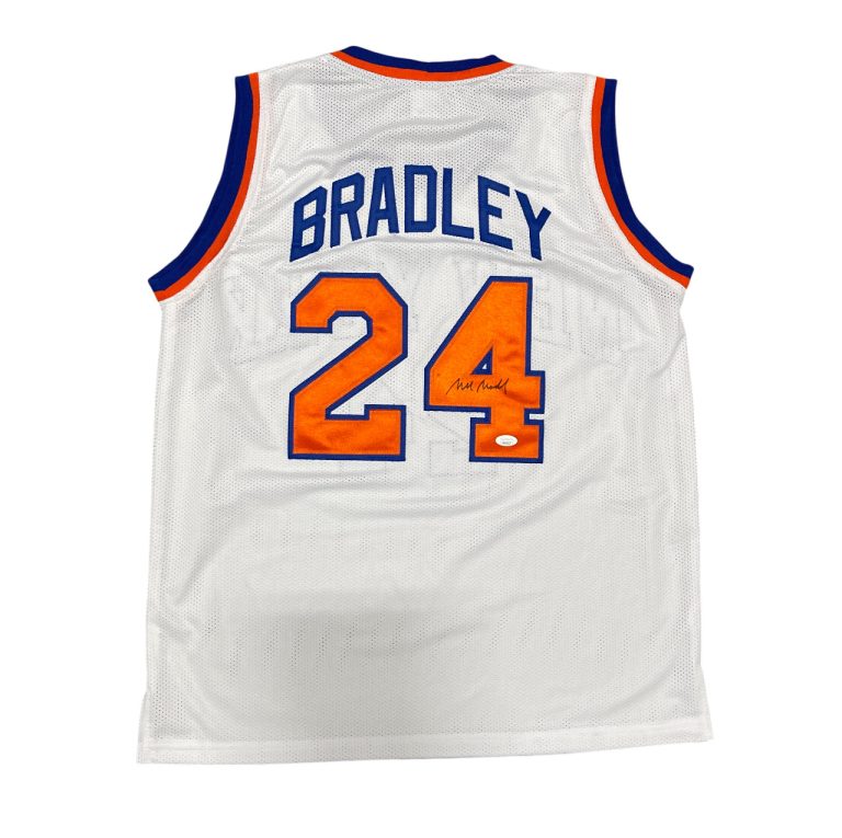 Bill Bradley Signed Autographed New York Knicks Custom White Jersey JSA COA
