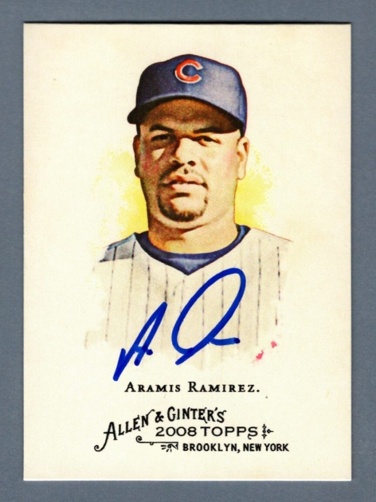Aramis Ramirez Signed 2008 Topps Allen & Ginter #25 LSCM COA Chicago Cubs