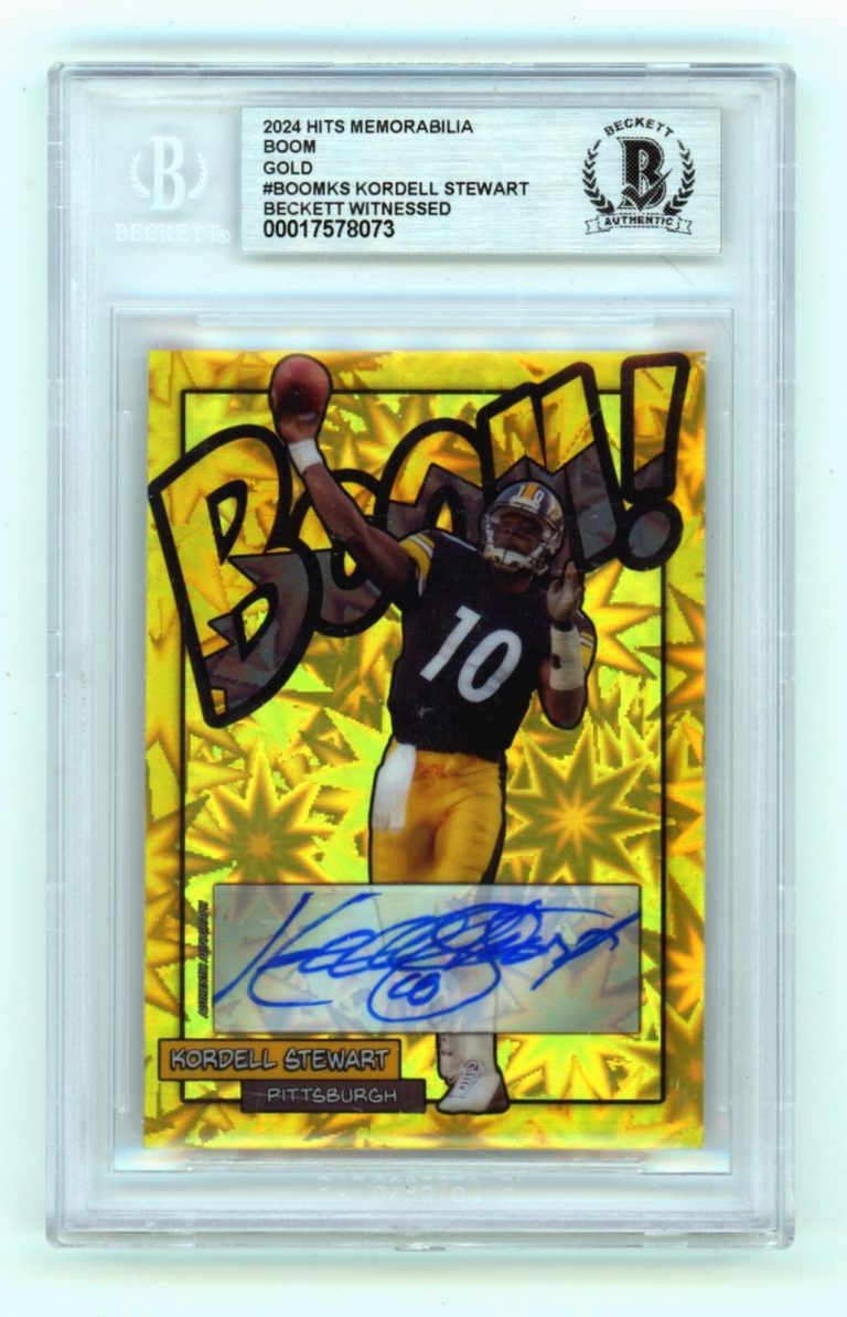 Kordell Stewart 2024 Hits Memorabilia BOOM Gold /10 Signed BGS BAS Auto