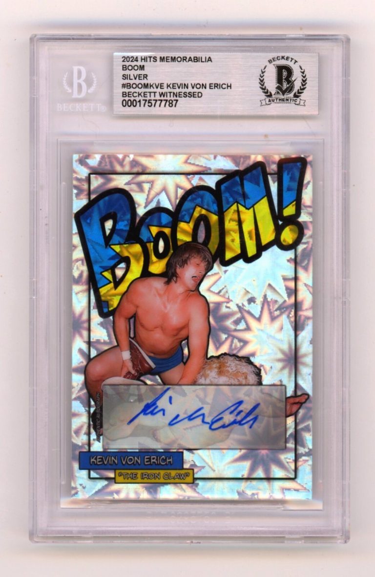 Kevin Von Erich 2024 Hits Memorabilia BOOM Silver /10 Signed BGS BAS Auto