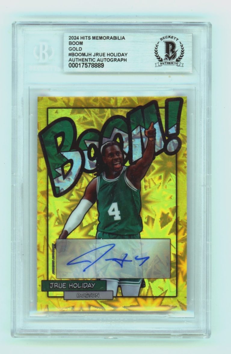 Jrue Holiday 2024 Hits Memorabilia BOOM Gold /10 Signed BGS BAS Auto Boston