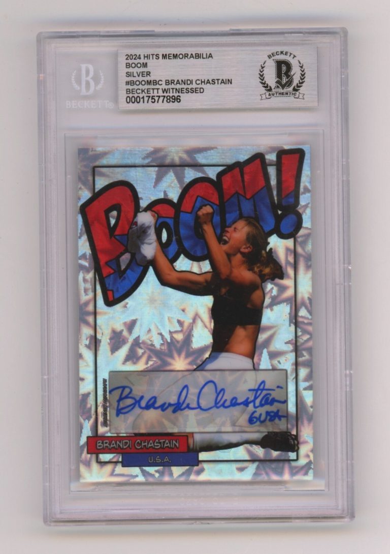 Brandi Chastain 2024 Hits Memorabilia BOOM Silver /6 Signed w/ USA BGS BAS Auto