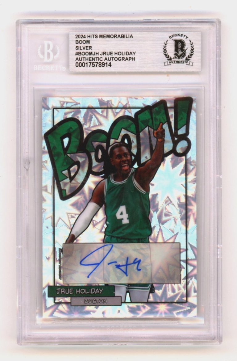 Jrue Holiday 2024 Hits Memorabilia BOOM Silver Signed BGS BAS Auto Boston