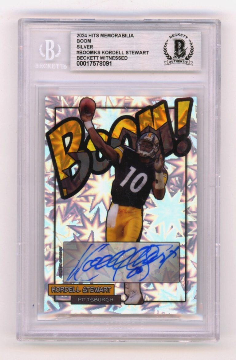 Kordell Stewart 2024 Hits Memorabilia BOOM Silver Signed BGS BAS Auto