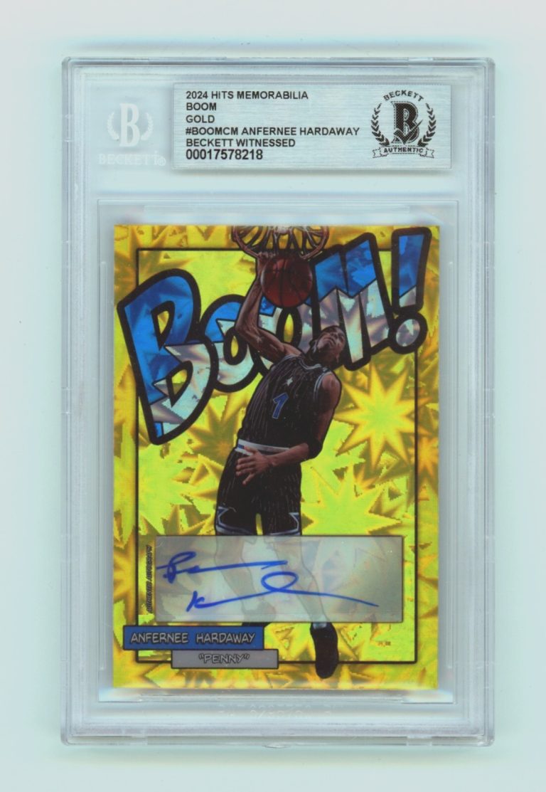 Anfernee Hardaway 2024 Hits Memorabilia BOOM Gold /10 Signed BGS BAS Auto