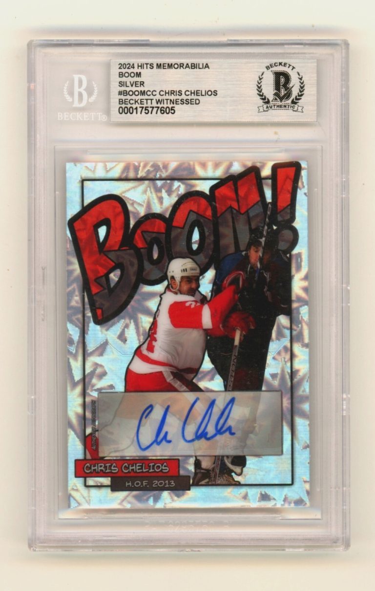 Chris Chelios 2024 Hits Memorabilia BOOM Silver Signed BGS BAS Auto Detroit