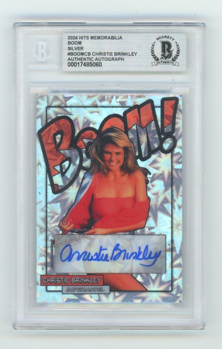 Christie Brinkley 2024 Hits Memorabilia BOOM Silver /10 Signed BGS BAS Auto