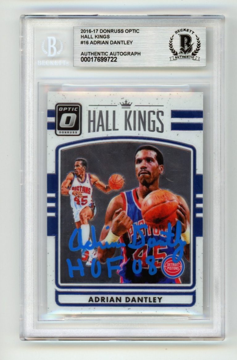 Adrian Dantley 2016-17 Donruss Optic Hall Kings 16 Signed w/ HOF 08 BGS BAS Auto