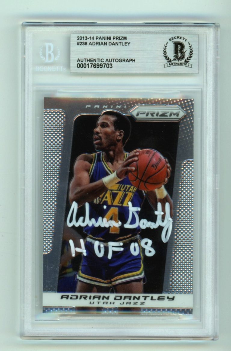 Adrian Dantley 2013-14 Panini Prizm #238 Signed w/ HOF 08 Beckett BGS BAS Auto