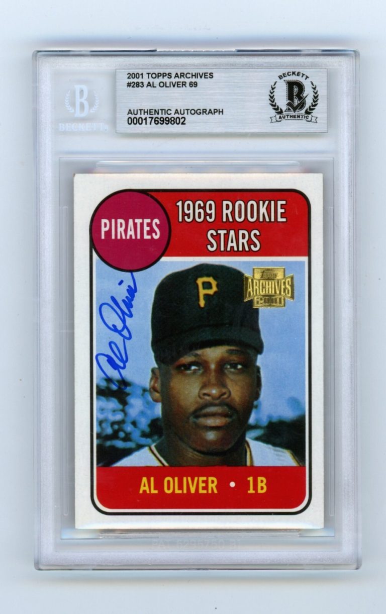 Al Oliver 2001 Topps Archives #283 1969 Rookie Stars Signed Beckett BGS BAS Auto
