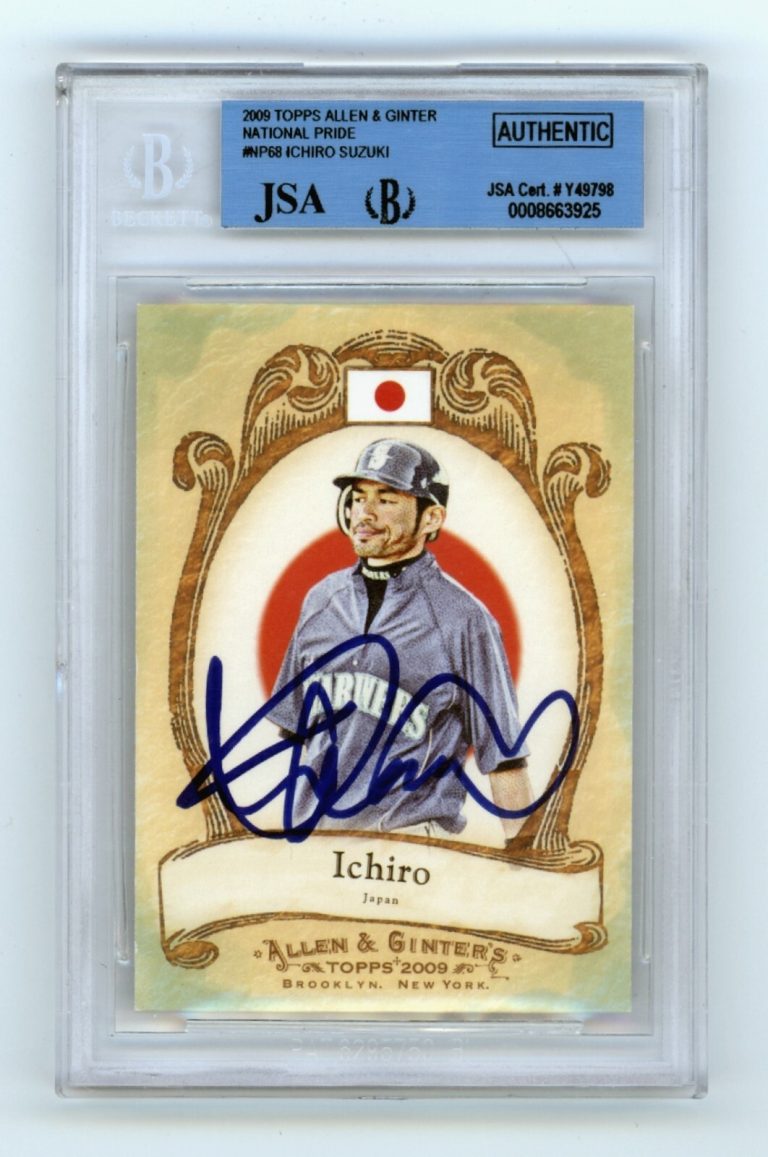 Ichiro Suzuki 2009 Topps Allen & Ginter Signed National Pride JSA BGS Authentic