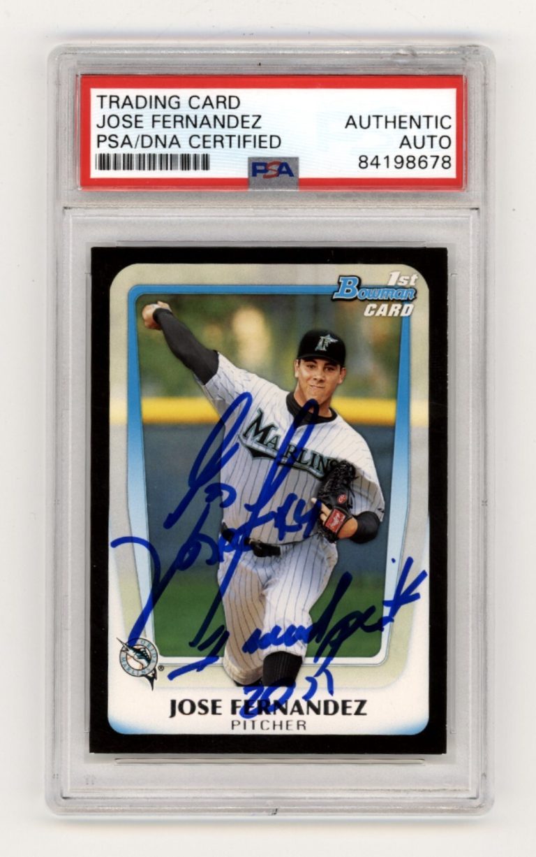 Jose Fernandez 2011 Bowman Draft 1st Round Pick Ins Signed RC PSA Auto Marlins