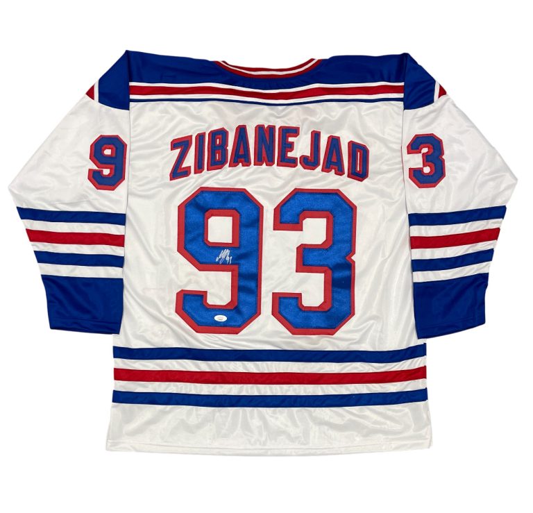 Mika Zibanejad Signed Autographed New York Rangers Custom Jersey JSA COA
