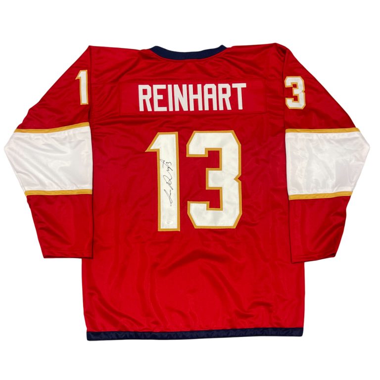 Sam Reinhart Signed Autographed Florida Panthers Custom Red Jersey JSA COA