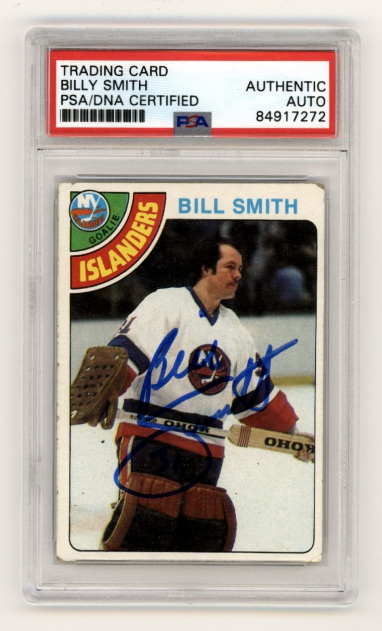 Billy Smith 1978-79 Topps #62 Signed PSA Authentic Blue Auto Islanders HOF