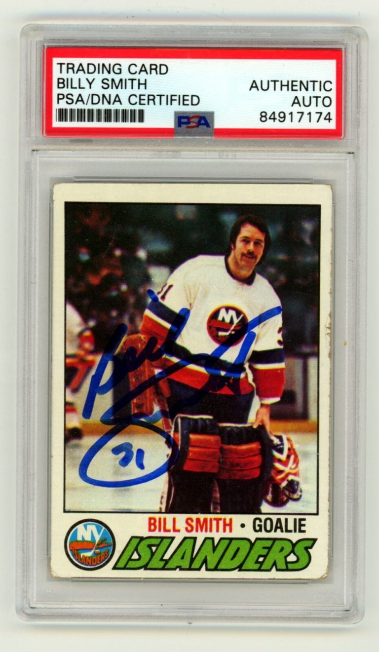 Billy Smith 1977-78 Topps #229 Signed PSA Authentic Blue Auto Islanders HOF