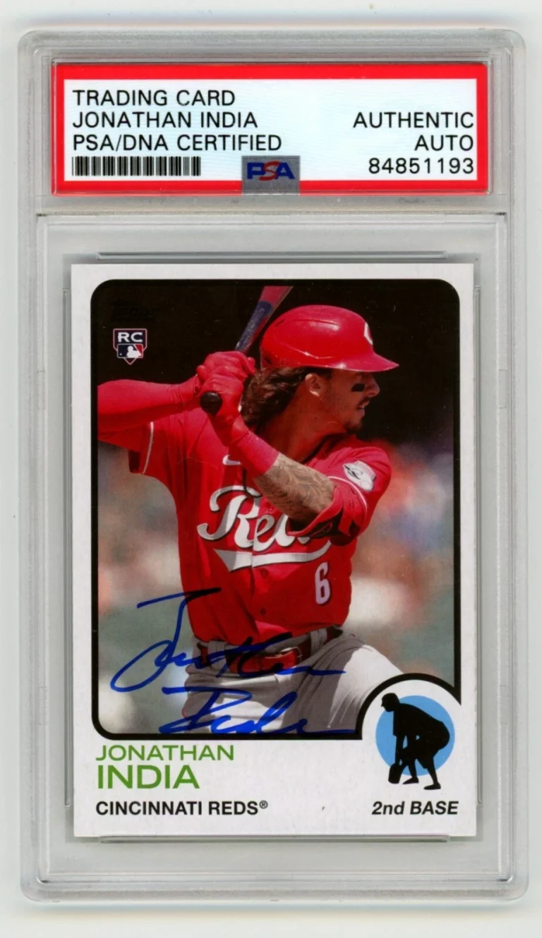 Jonathan India 2021 Topps Archives #129 Rookie RC Signed PSA Authentic Auto