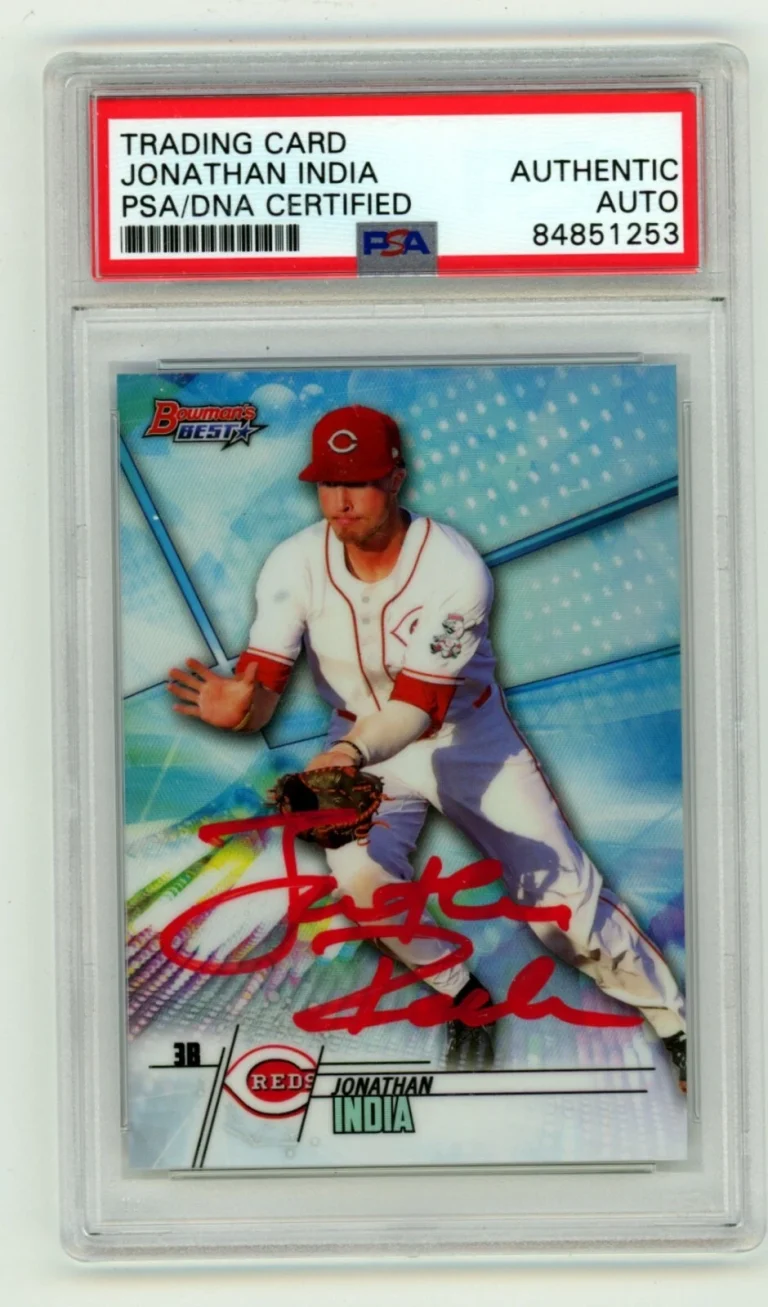 Jonathan India 2020 Bowman's Best Refractor #TP-14 RC Signed PSA Authentic Auto