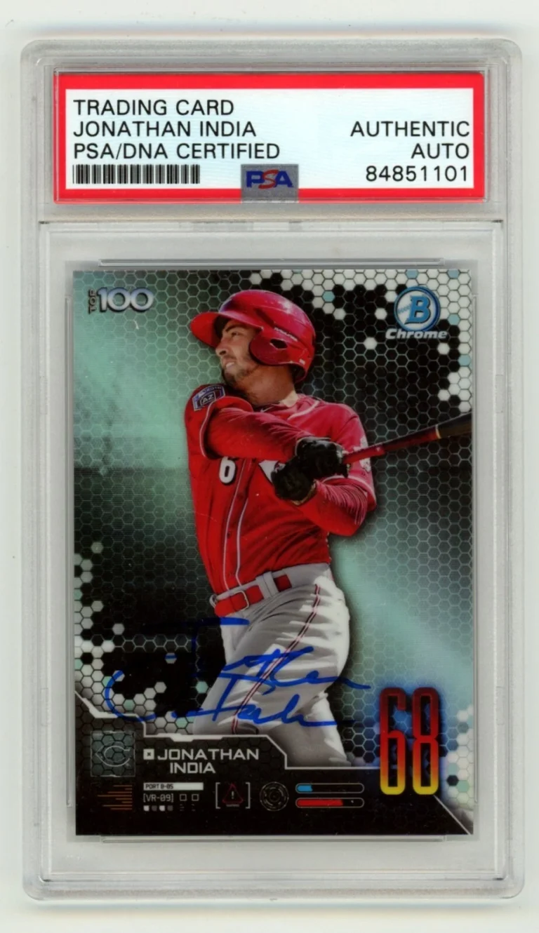 Jonathan India 2019 Bowman Chrome Top 100 #68 Ref RC Signed PSA Authentic Auto