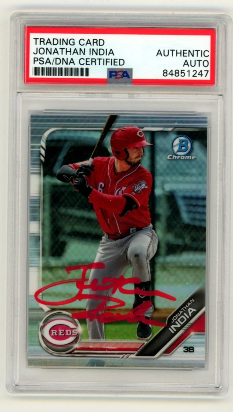 Jonathan India 2019 Bowman Draft Chrome Refractor #BDC-97 RC Signed PSA Auto