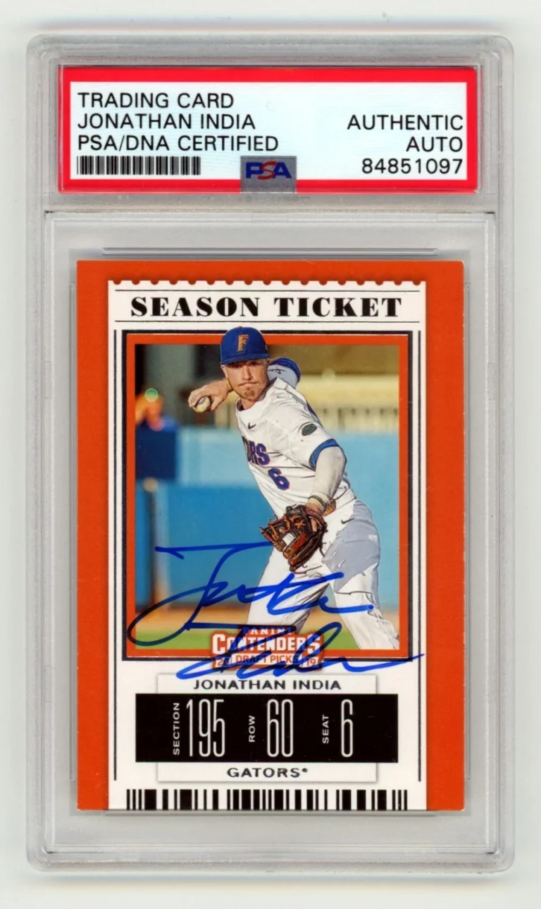 Jonathan India 2019 Panini Contenders Draft Picks #12 Signed PSA Authentic Auto