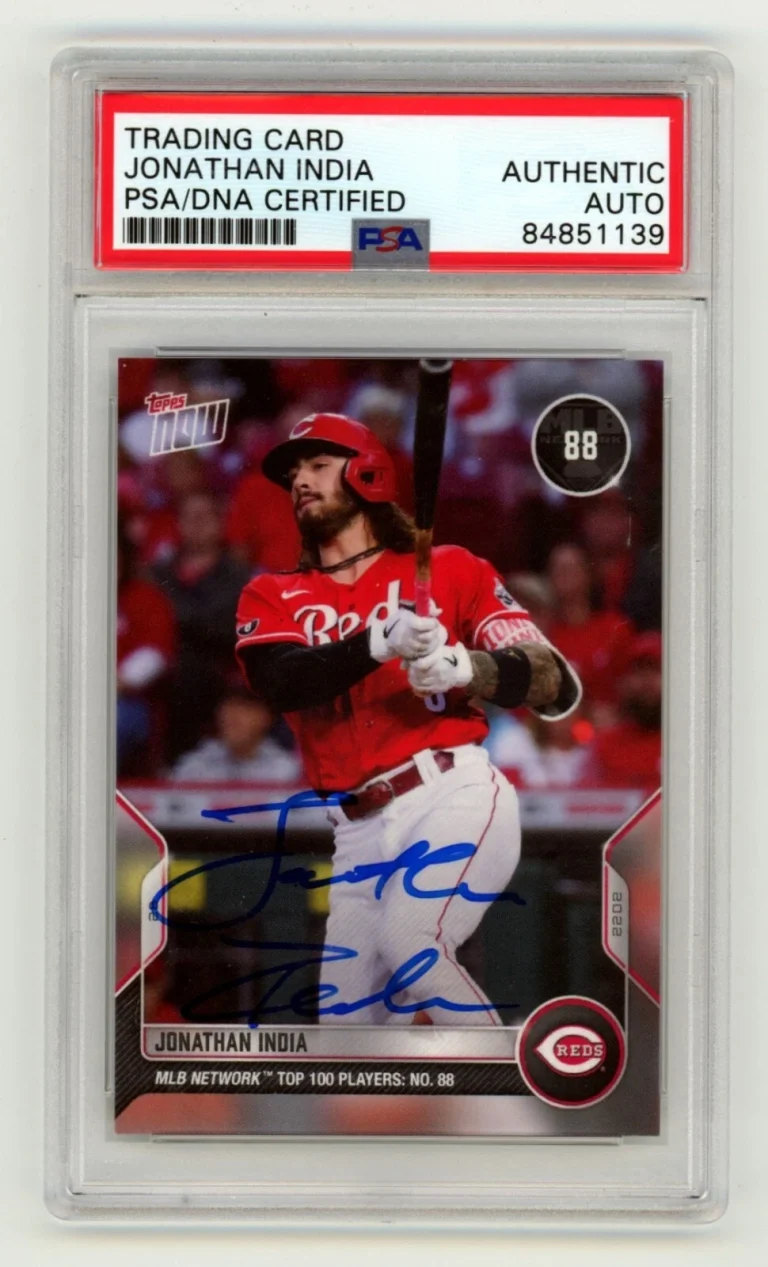Jonathan India 2022 Topps Now MLB Network Top 100 T-88 Signed PSA Authentic Auto
