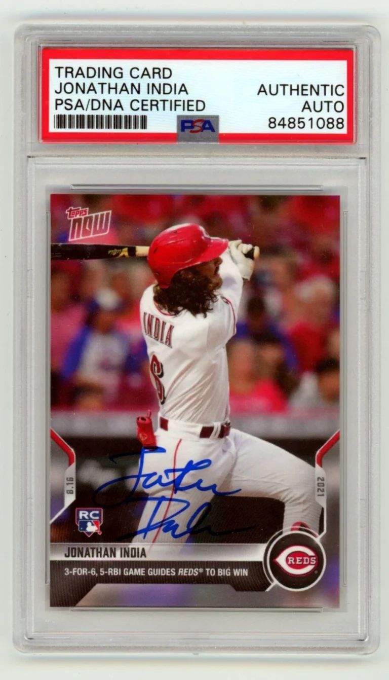 Jonathan India 2021 Topps Now #666 Signed Rookie RC PSA Authentic Auto Royals