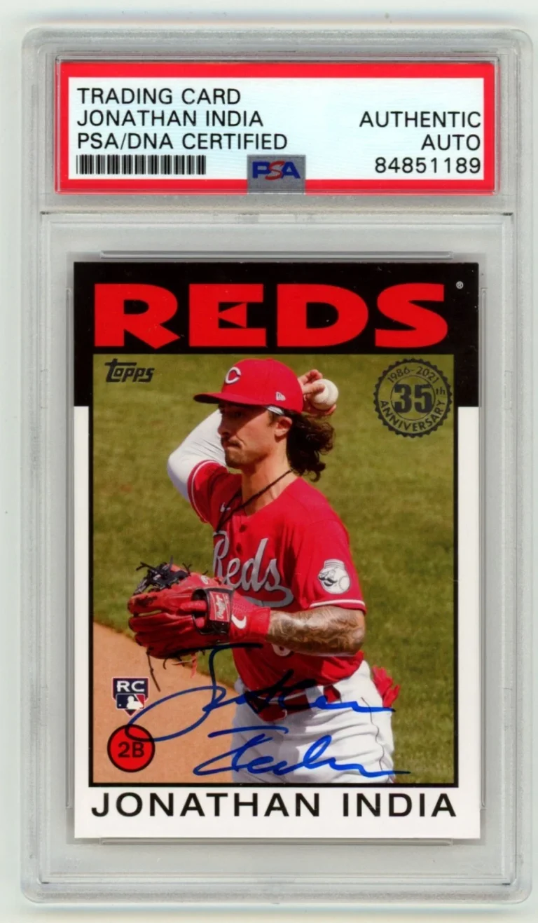 Jonathan India 2021 Topps Update 35th Anniversary #86B-19 RC Signed PSA Auto