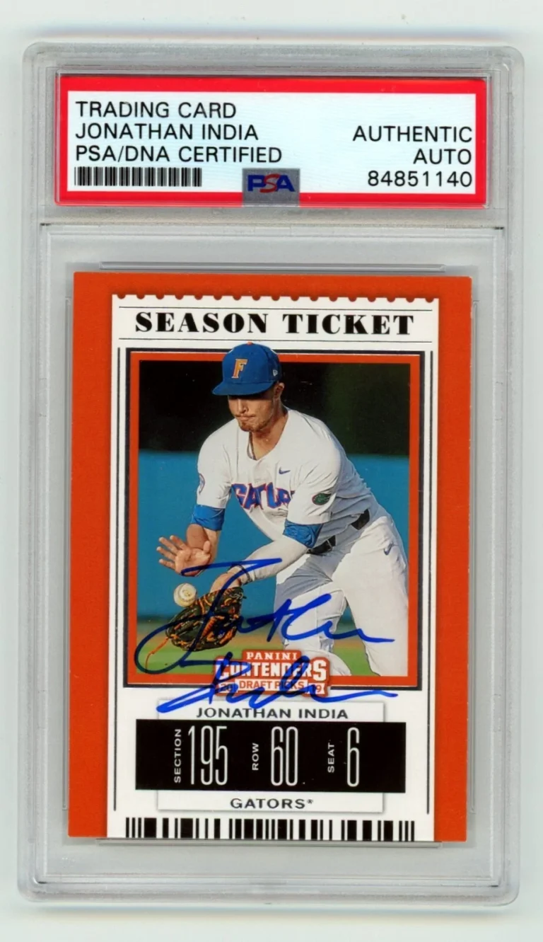 Jonathan India 2019 Panini Contenders Draft Picks #12 Rookie RC Signed PSA Auto