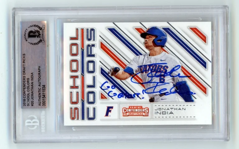 Jonathan India 2018 Contenders Draft Picks #20 Signed Ins Beckett BGS BAS Auto
