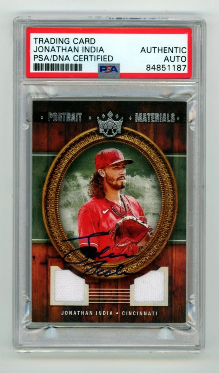 Jonathan India 2022 Panini Diamond Kings #PM-JI Signed Relics PSA Authentic Auto