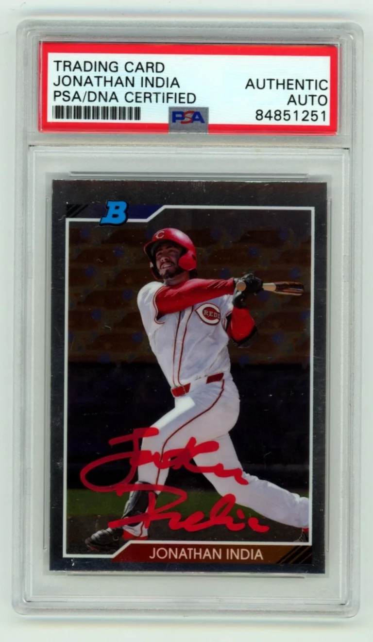 Jonathan India 2020 Bowman Chrome Prospects 92CP-JI Signed RC PSA Authentic Auto