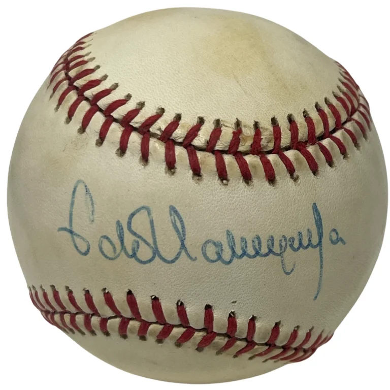 Fernando Valenzuela Signed Rawlings National League Baseball Dodgers JSA COA B