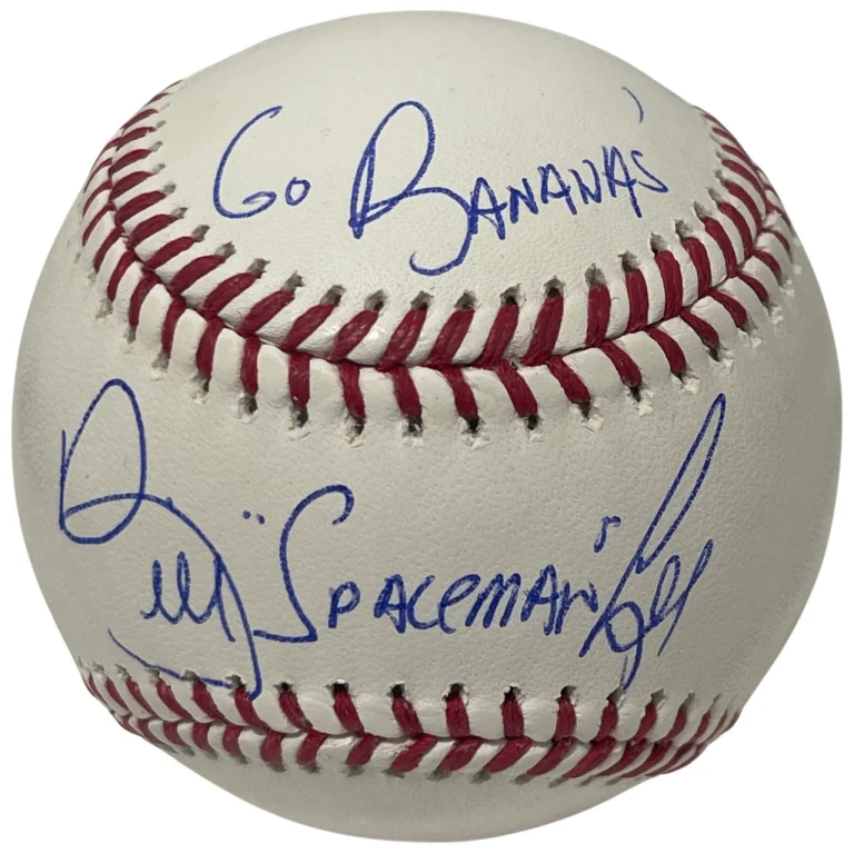 Bill Spaceman Lee Signed Rawlings ROMLB Baseball w/ Go Bananas Beckett W BAS COA