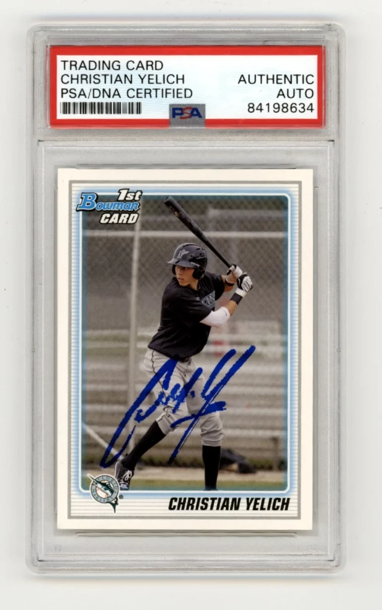 Christian Yelich 2010 Bowman #BDPP78 Rookie RC Signed PSA Authentic Auto B