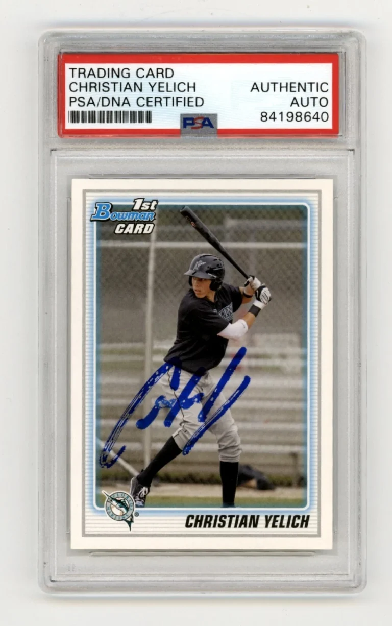 Christian Yelich 2010 Bowman #BDPP78 Rookie RC Signed PSA Authentic Auto C