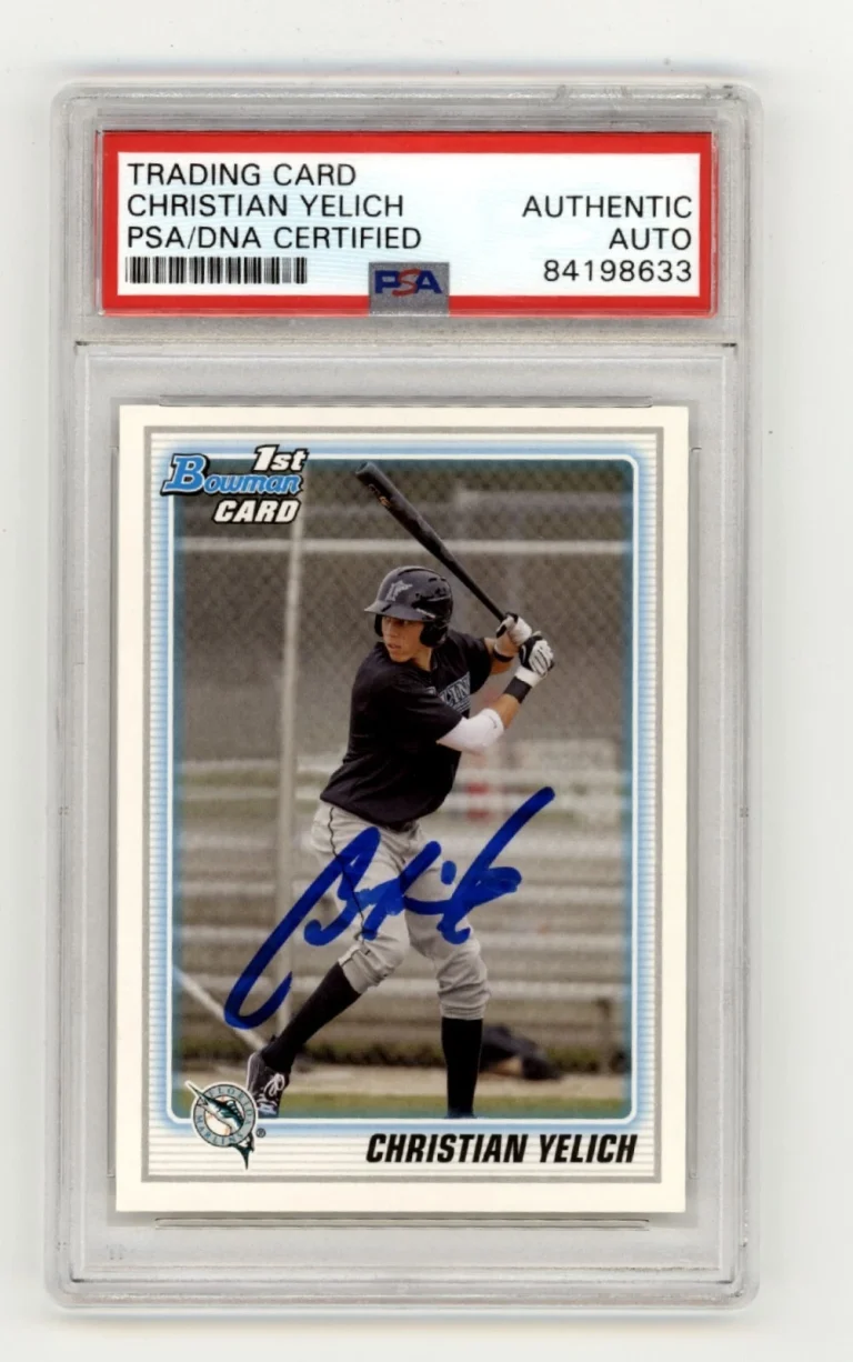 Christian Yelich 2010 Bowman #BDPP78 Rookie RC Signed PSA Authentic Auto A