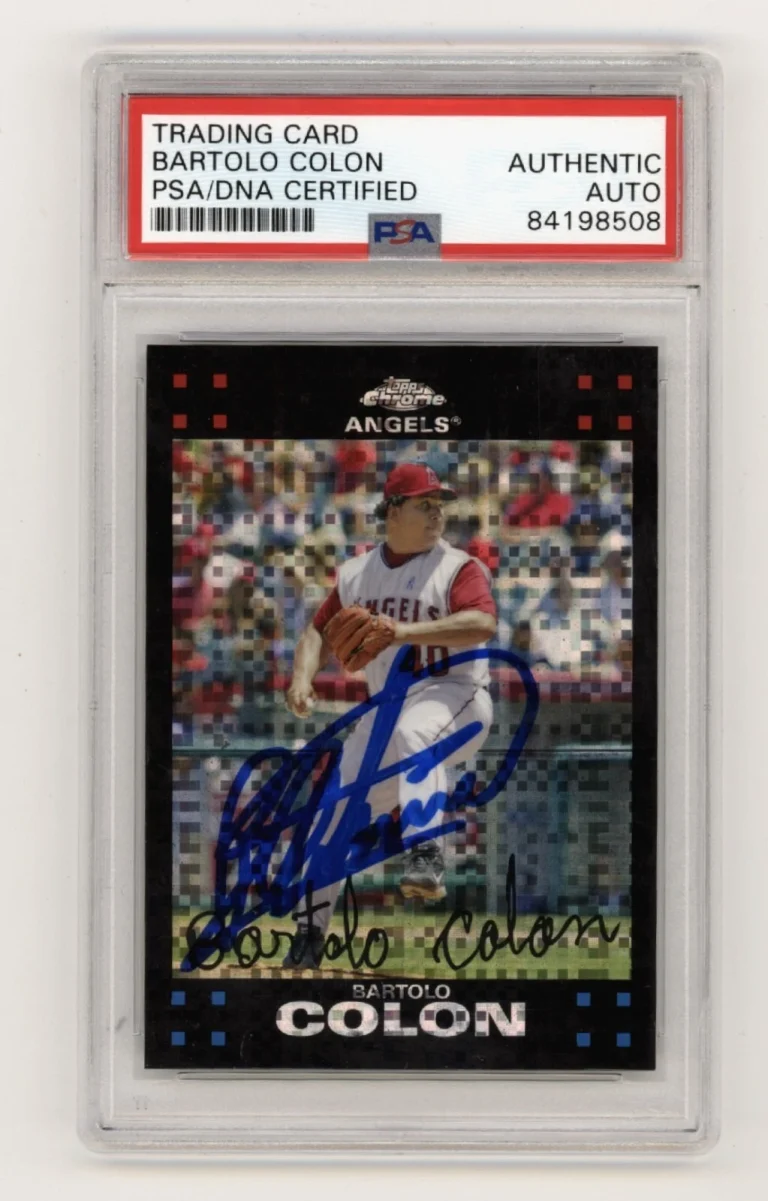 Bartolo Colon 2007 Topps Chrome X-Fractor Refractor Signed PSA Authentic Auto