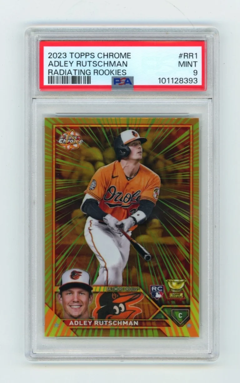 Adley Rutschman 2023 Topps Chrome Radiating Rookies #RR1 Refractor RC SP PSA 9