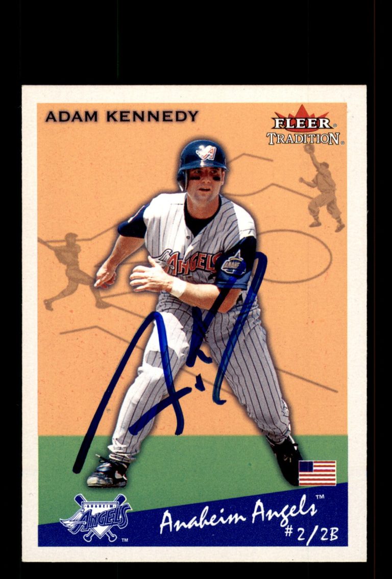 Signed Baseball Card Auto Adam Kennedy 2002 Fleer Tradition #435 Anaheim Angels