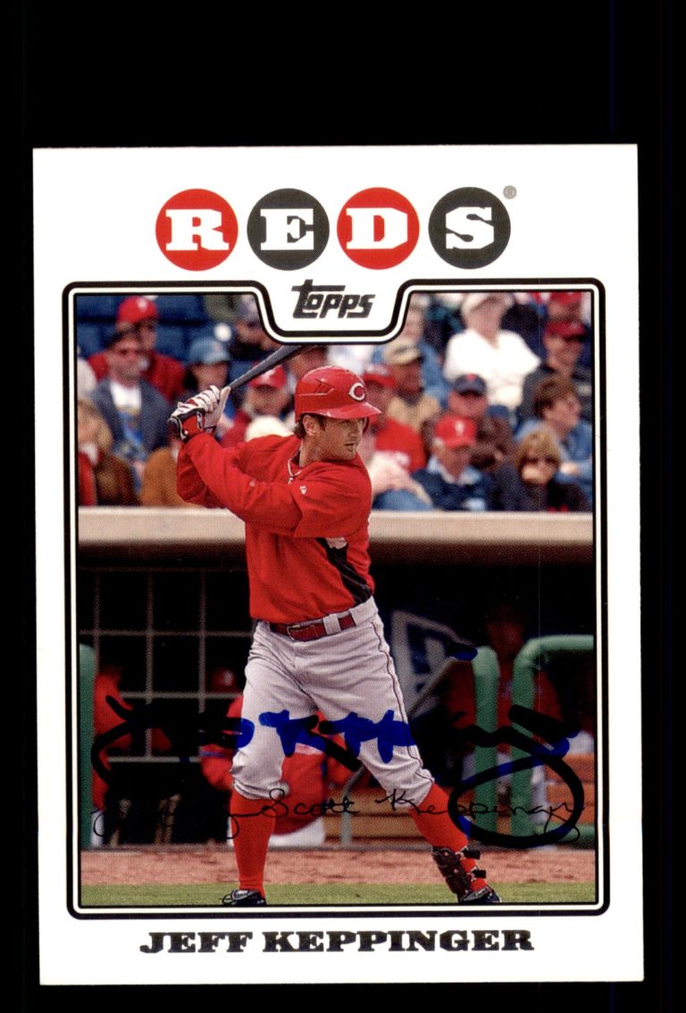 Signed Baseball Card Auto Jeff Keppinger 2008 Topps #657 Cincinnati Reds
