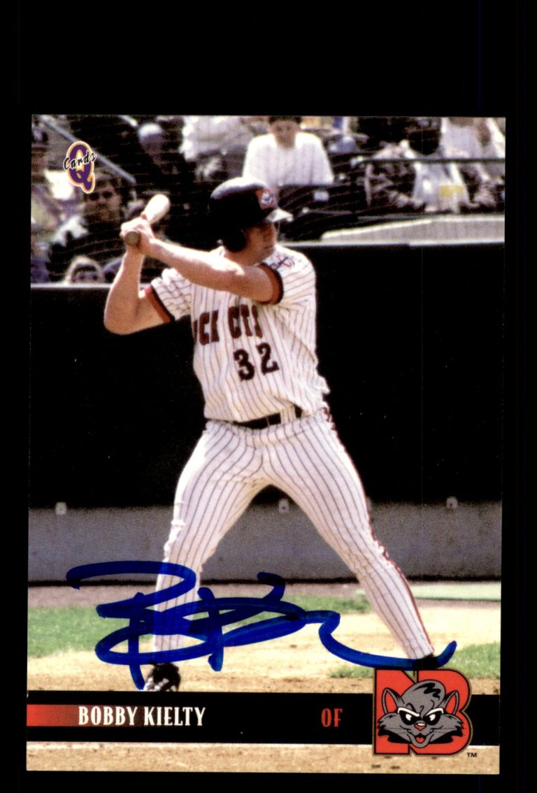Signed Baseball Card Auto Bobby Kielty 2000 New Britain Rock Cats MILB