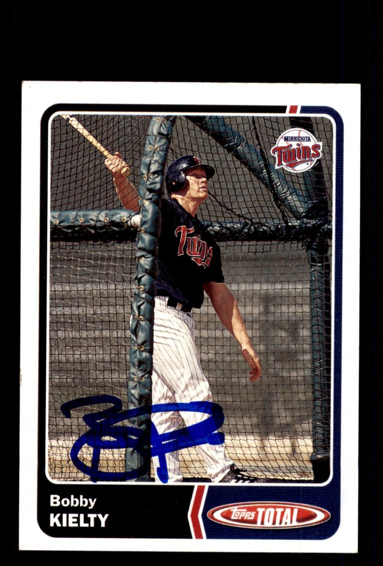 Signed Baseball Card Auto Bobby Kielty 2003 Topps Total #285 Minnesota Twins