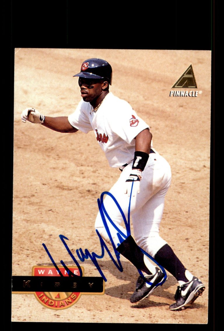 Signed Baseball Card Auto Wayne Kirby 1994 Pinnacle #132 Cleveland Indians